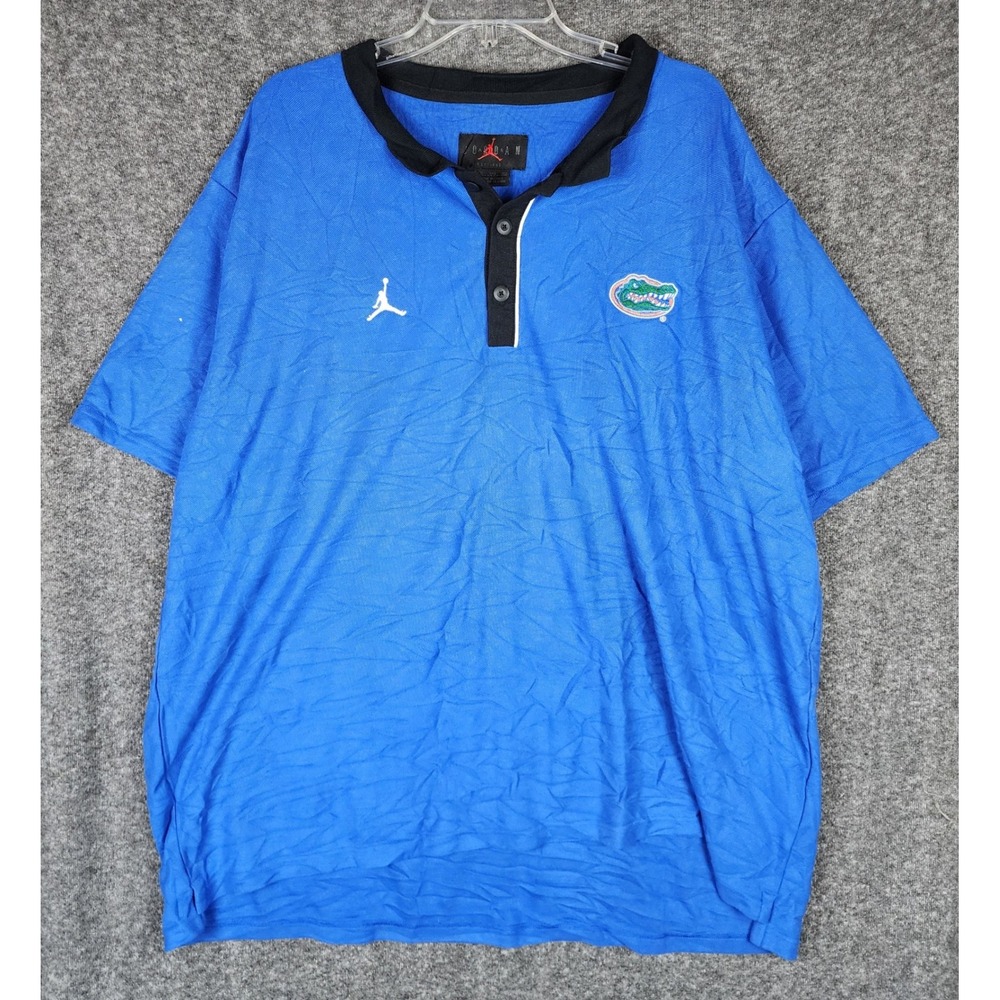Florida Gators Air Jordan Polo Shirt Mens 3XL Blue NCAA Football EUC